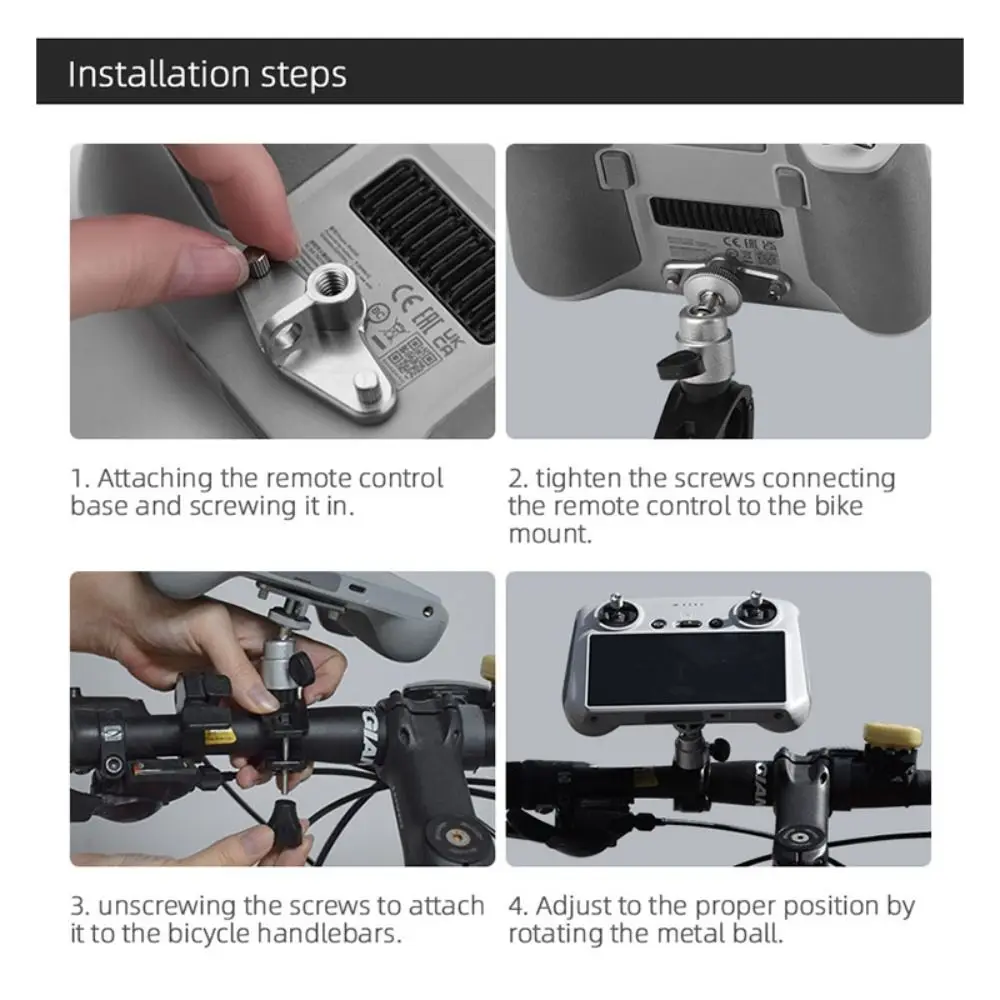 Novos acessórios drone guiador montar suporte de controle remoto suporte de bicicleta para dji mini 3 pro dji rc