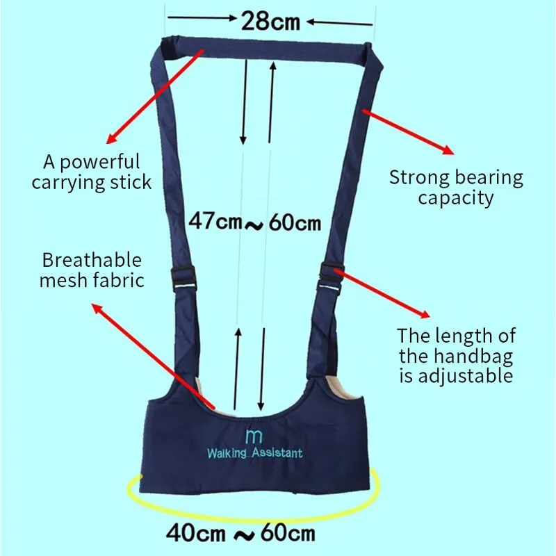 1Pcs Walking Learning Belt Breathable Dual Use Baby Basket Belt Walking Harness