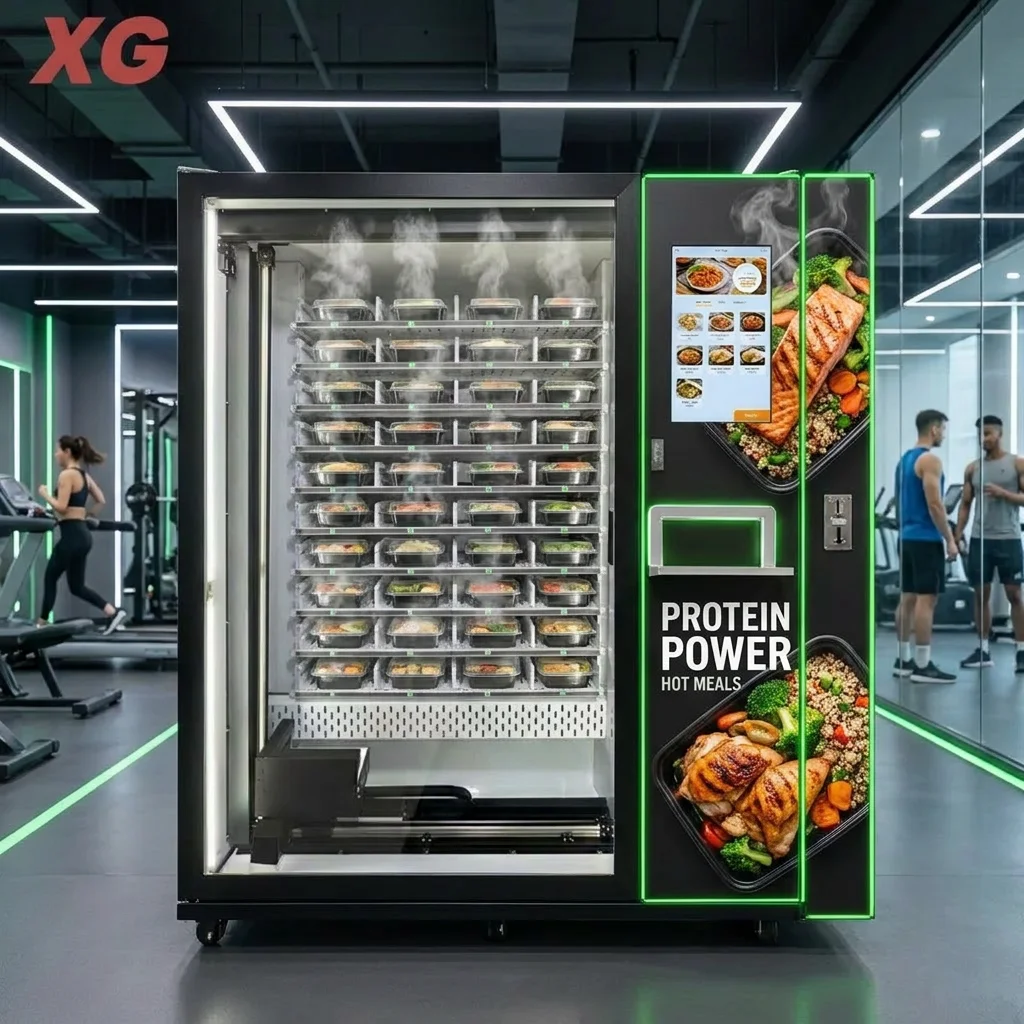 Automatic Fast Meal Vending Machine Hot Food Bento Lunch Box Sandwich Self‑Service Vending Machine For Campus