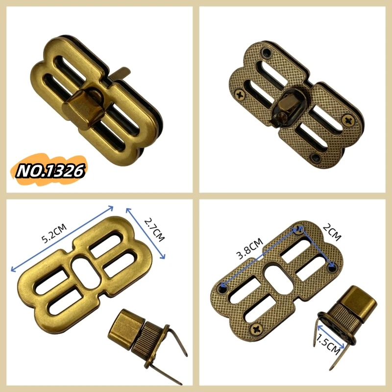 BB-Shaped Locks for Lady\'s Handbags Parts DIY Repair Bag Metal Hardware Accessories Locks