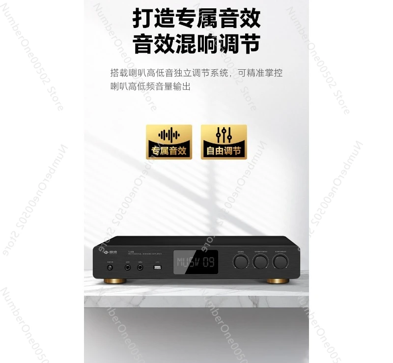 ​ مضخم كاريوكي منزلي احترافي عالي الطاقة KTV خلاط استقبال مع بلوتوث لآلة الكاريوكي