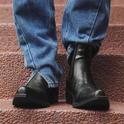 2025 S/a Hight Quality British Style Pointed Chelsea Boots For Men's Black Hombre Quality Wedding Dress Height Increasing Shoes
