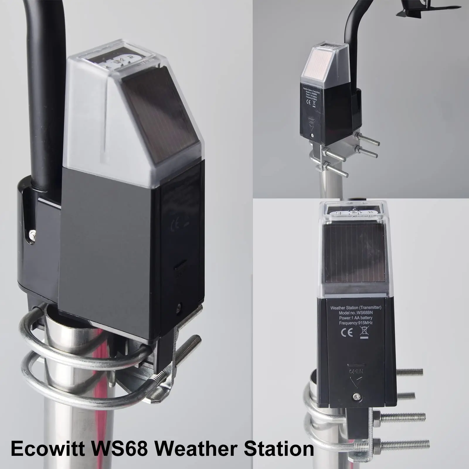 Ecowitt WS68 Wireless Anemometer Sensor, Solar Powered Wind Speed and Direction Sensor - Accessory Only, Can Not Be Used Alone