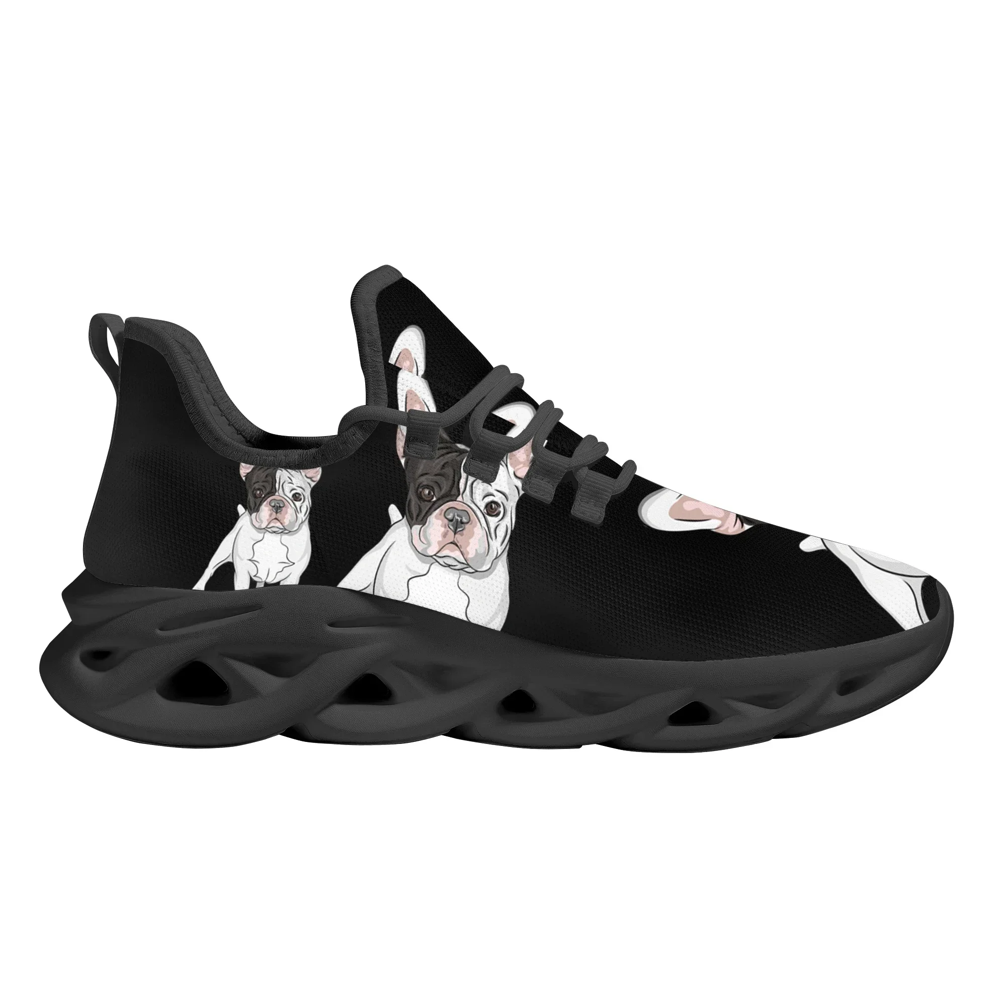 Cute Bulldog Print Lightweight Breathable Sneakers Mesh Breathable Outdoor Sport Sneakers Training Shoes Casual Shoes Dog Lovers