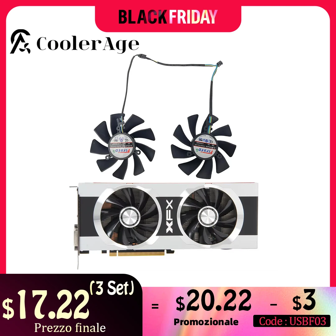 Fan Video Card 85MM FD9015U12S For XFX Sapphire FX-797A/G HD 7950 7970 HD7950 HD7970 Replacement Graphics Card Cooling Fan