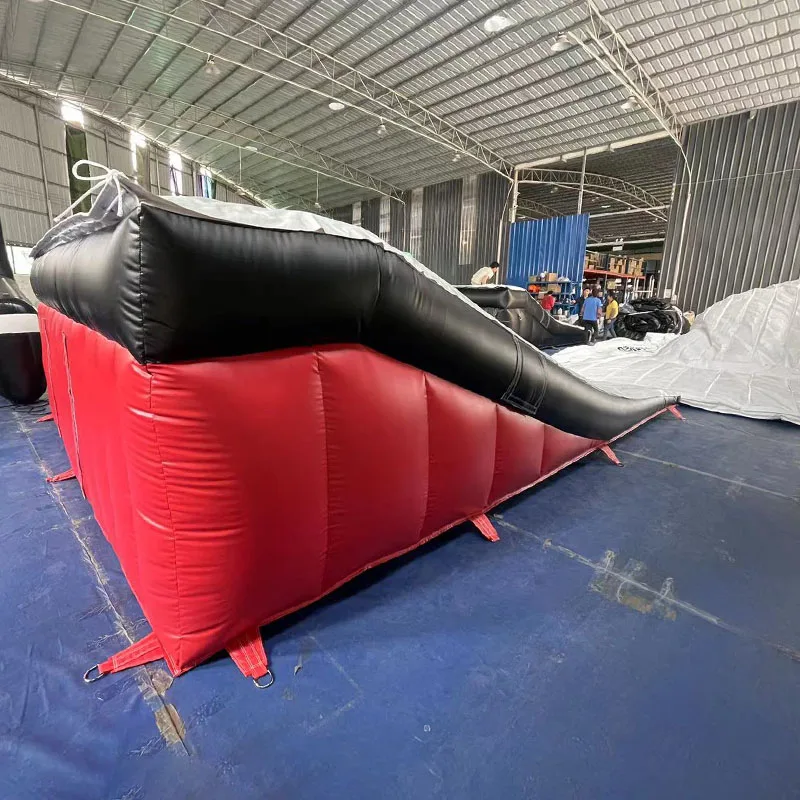 공장 맞춤형 BMX FMX 랜딩 에어백 프리스타일 점프 산악 자전거 스쿠터 에어백 인플레이터블 랜딩 바운서 스턴트 에어백