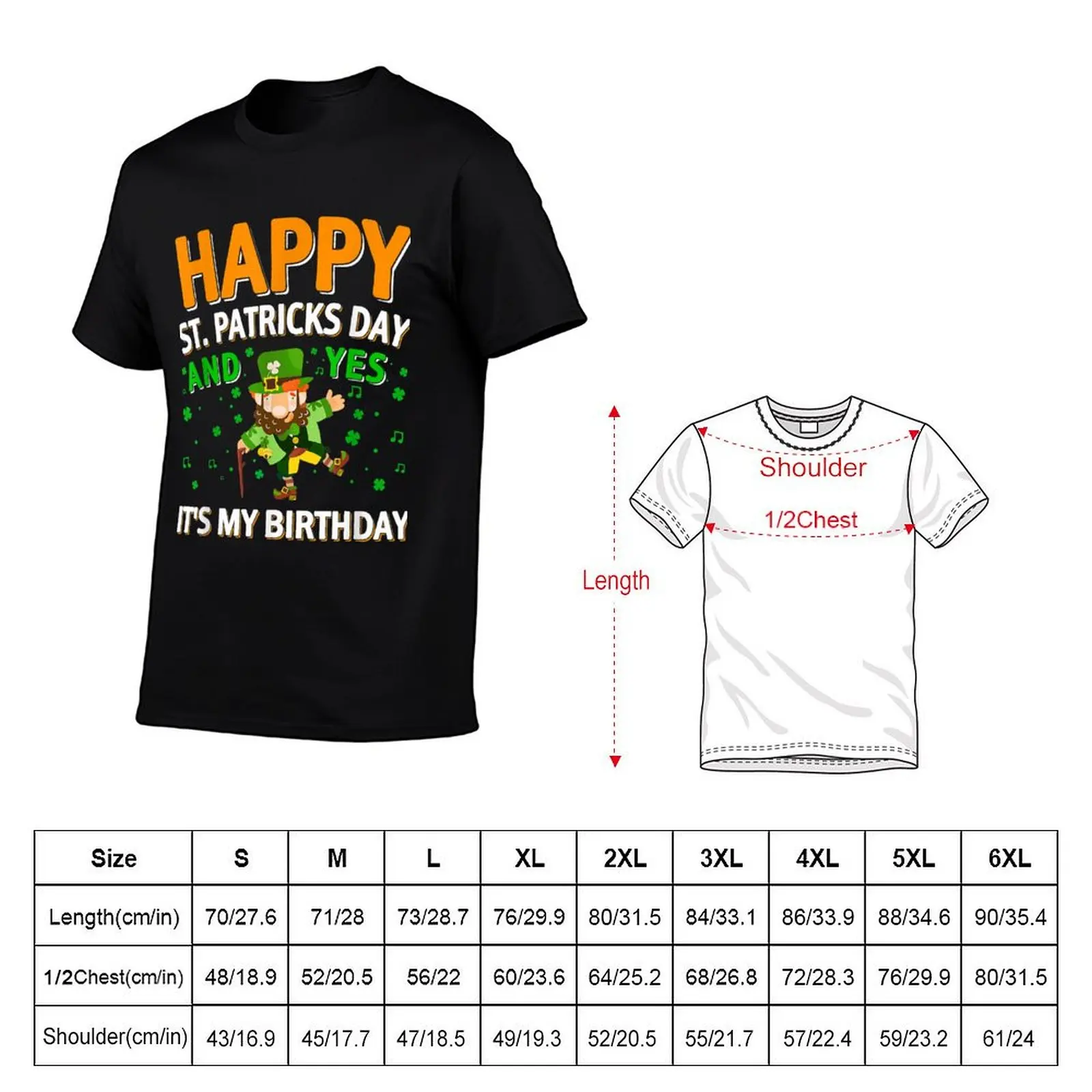 Dancing Leprechaun Shamrock Happy St Patricks Day Birthday T-Shirt t shirt man casual t shirts cotton 100%