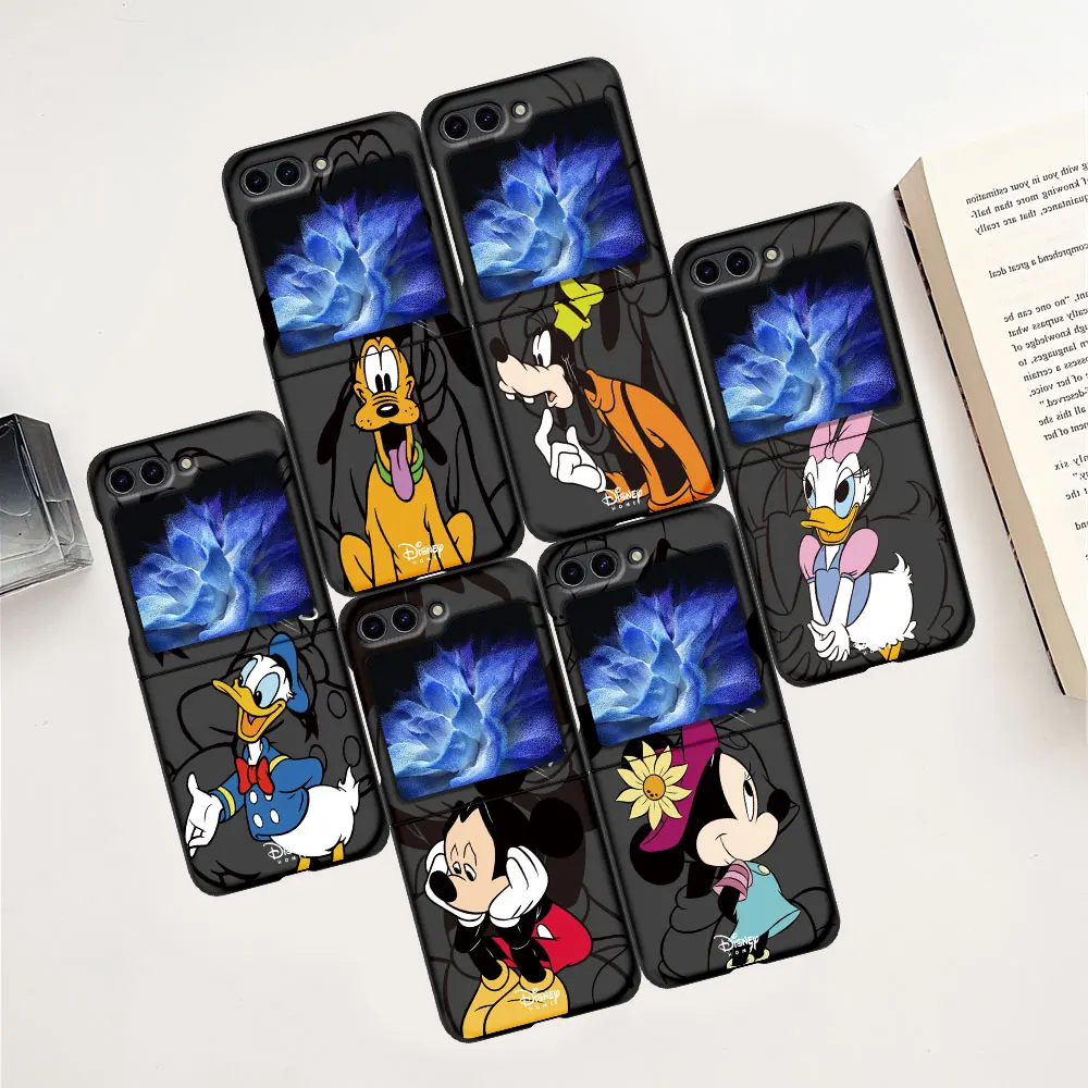 Disney Mickey Wonderful House Case for Samsung Galaxy Z Flip6 Flip5 Black Phone Cover Z Flip 6 5 Hard Coque Zflip6 Zflip5 Shell