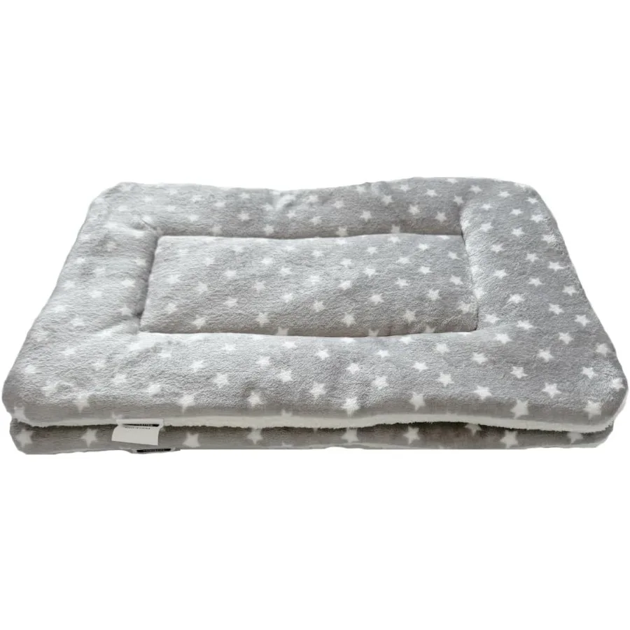 

2 шт. ультрамягкие двусторонние коврики для кровати для домашних животных с милыми принтами для средних маленьких собак и кошек, коврик для питомника из искусственной овечьей шерсти, машинная стирка