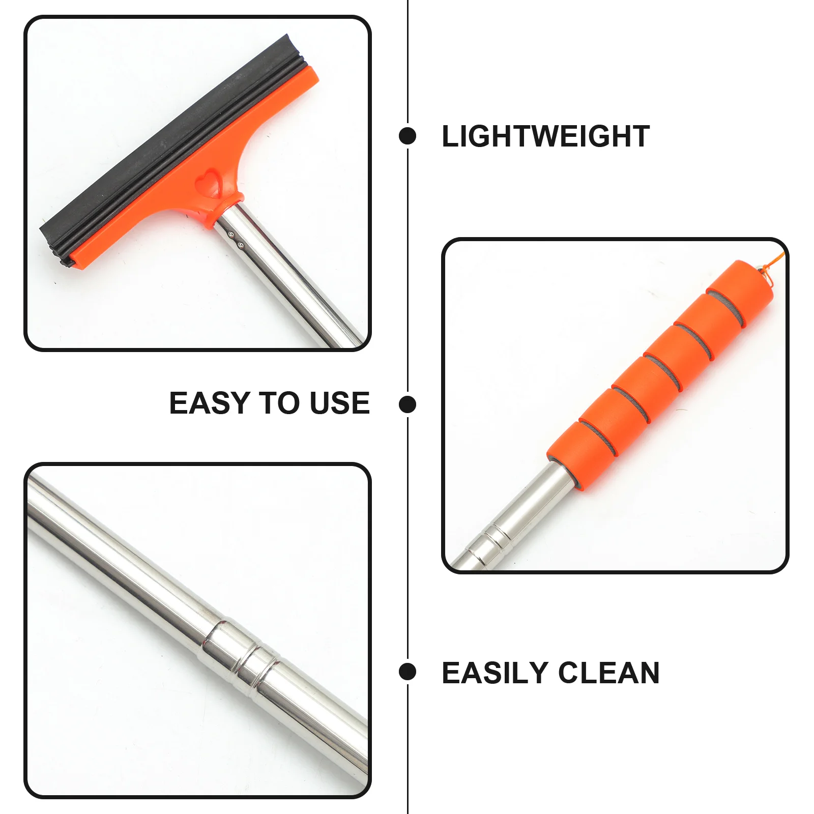 

Car Mirror Squeegee Retractable Easy Operation Rearview Mirror Cleaner Window Squeegee Rain Water Dirt Removal Tool