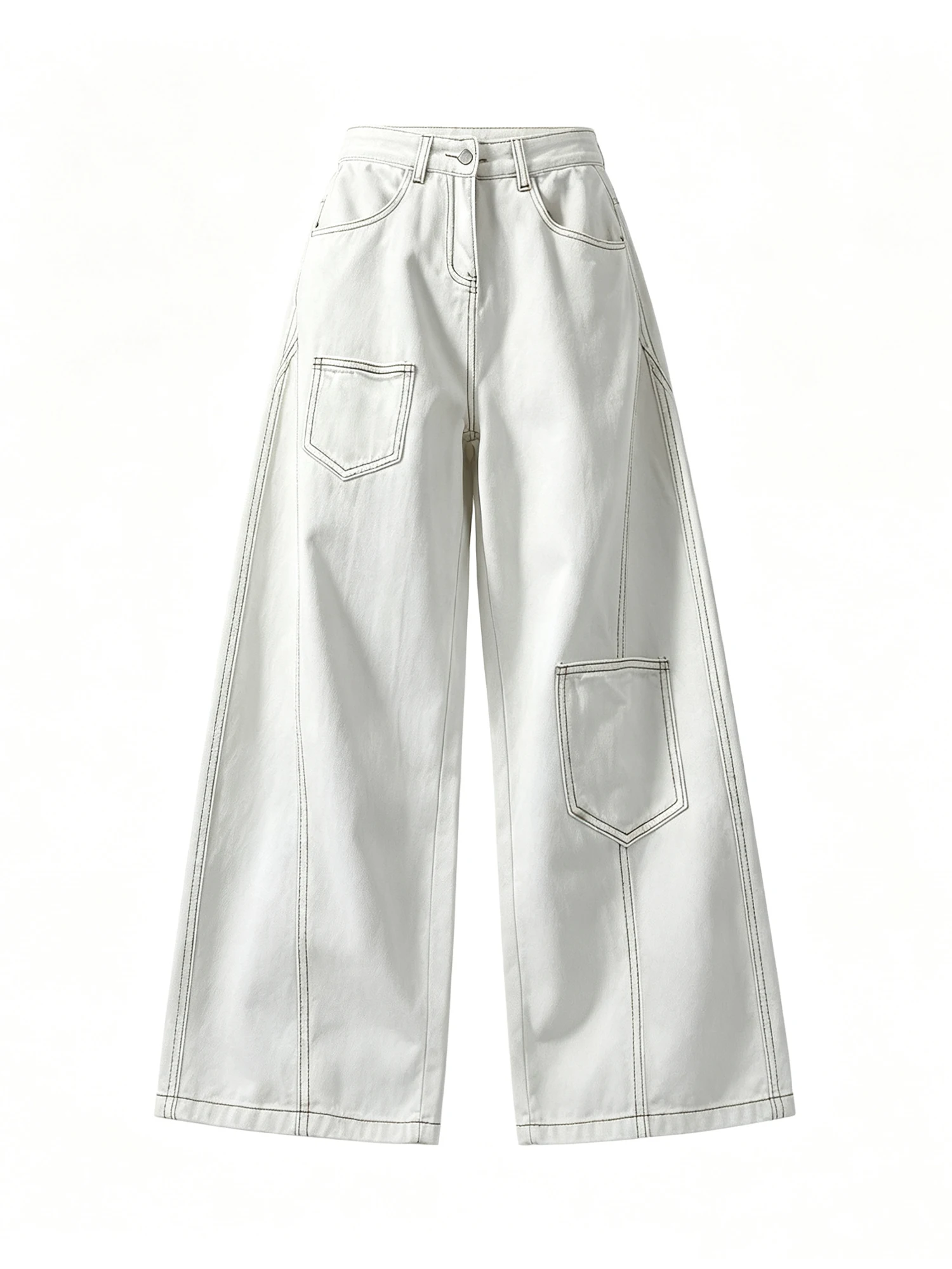 

Women Y2K Gyaru Baggy White Jeans Vintage Harajuku Jean Pants Grunge Hiphop Oversize High Street Wide Leg Denim Trousers Summer