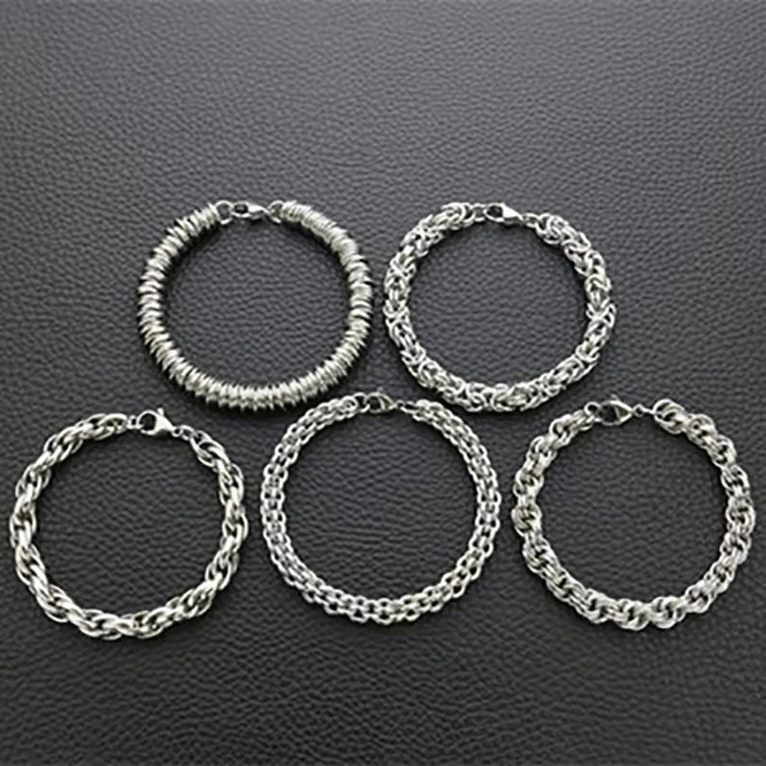 New 316L Stainless Steel DIY Chain Bracelet for Men Women Solid Metal Cable Hip Hop Luxury Emo Accessories Kpop Jewelry