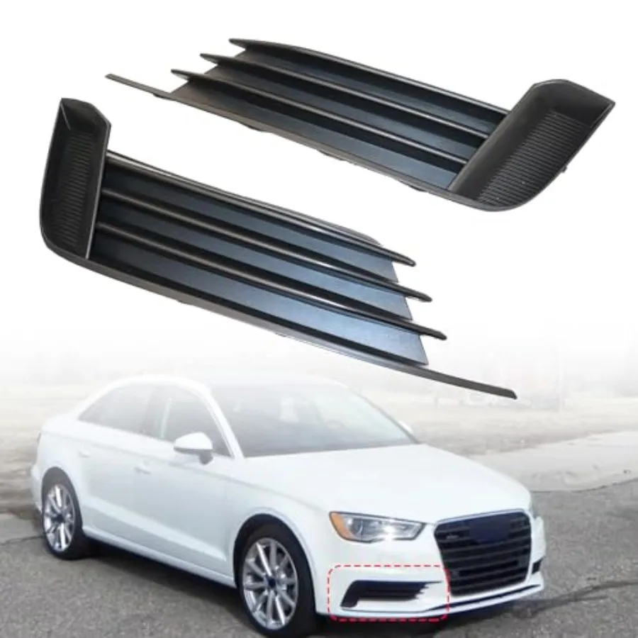 

2 Pcs Front Bumper Lower Left and Right Side Grills AU1038141 AU1039141 Compatible with Audi A3 S3 2013 2014 2015 2016 2017 w/o
