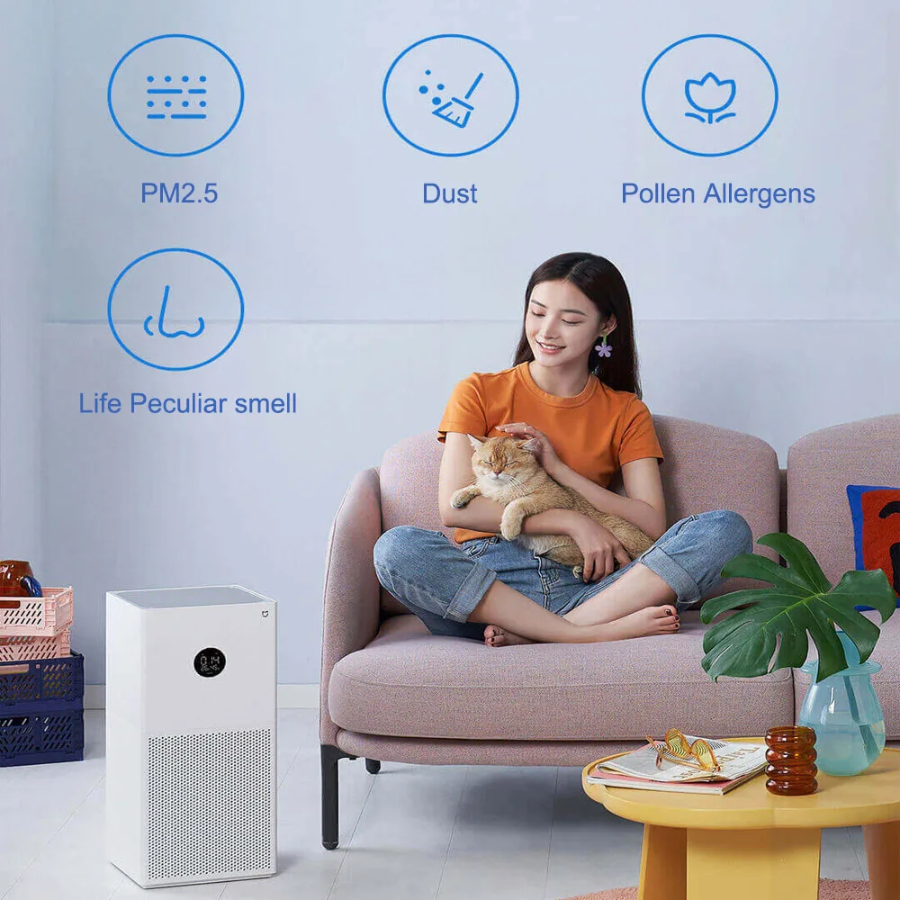 XIAOMI MIJIA Air Purifier 4 Lite 99.99% Antibacterial Rate LED Display Quadruple Purification Aldehyde Removal Home Air Ionizer