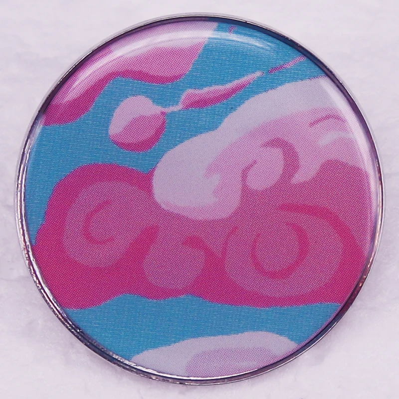 Trans Pride Clouds Art Badge Button Lapel Pin Transgender Landscape Jewelry LGBT Accessories