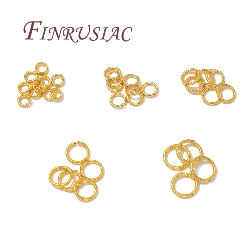 50-100pcs 4-8mm 18K Gold Plated Open Rings For Jewelry Making,Split Rings,Connecting Ring,DIY Bracelets Accessories,Jump Ring