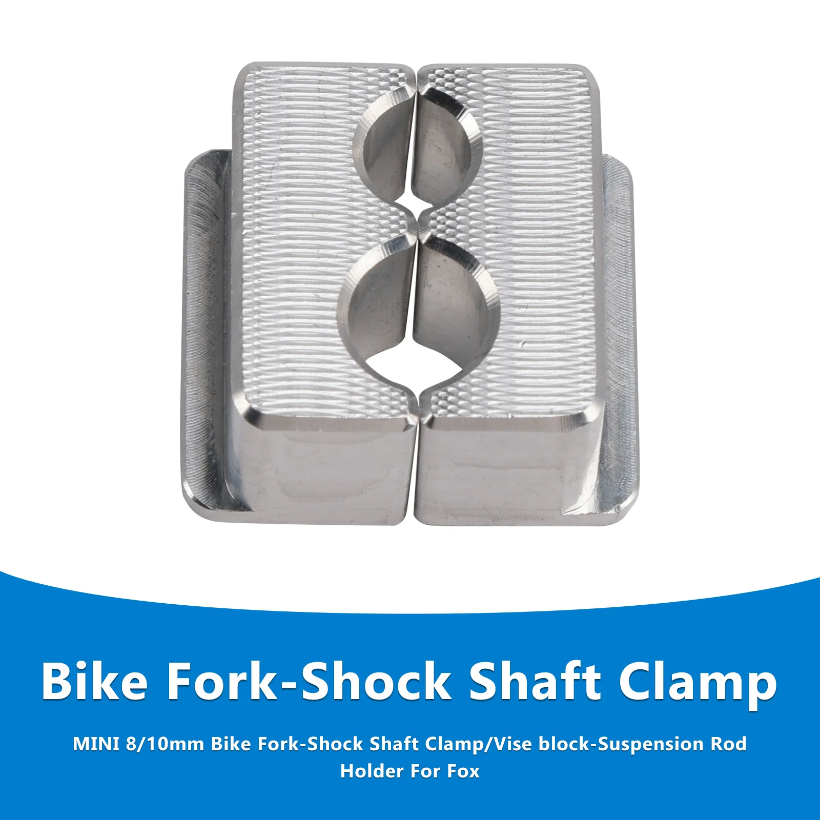 Areyourshop Mini 8/10mm Bike Suspension Shaft Clamp for Fox Fork & Rear Shock Service, Aluminum Vise Block Repair Tool view 4
