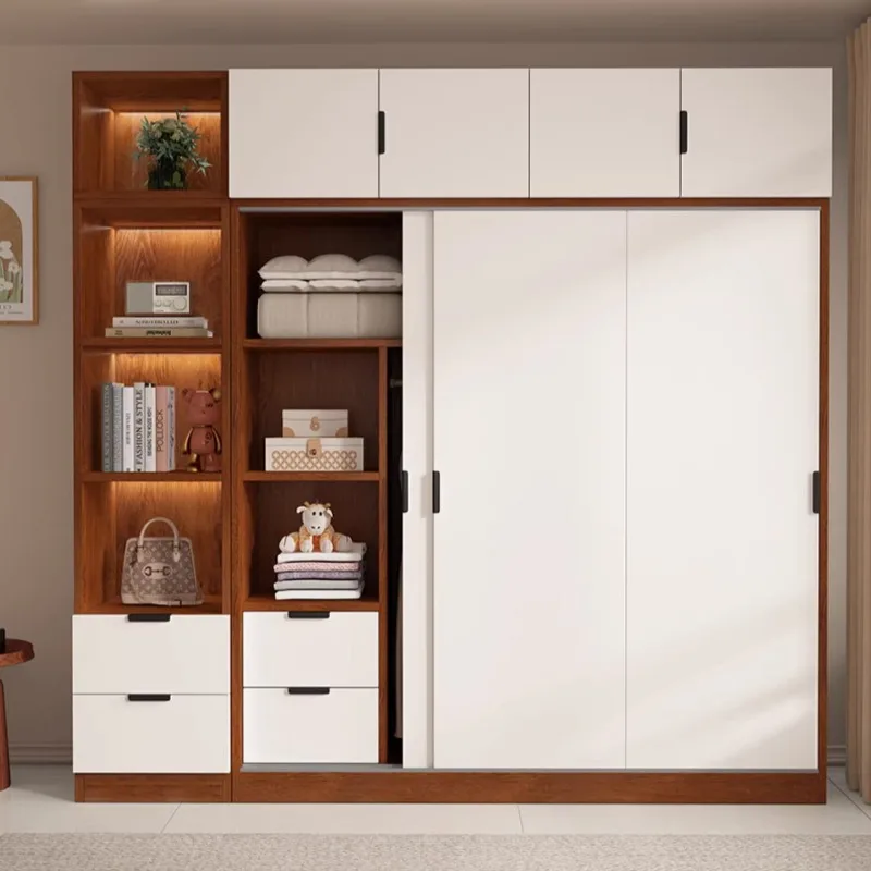 

Standing Minimalist Wardrobe Modern Partition Apartment Shelf Wardrobe Organizer Dust Proof Bedroom Furniture Accessories