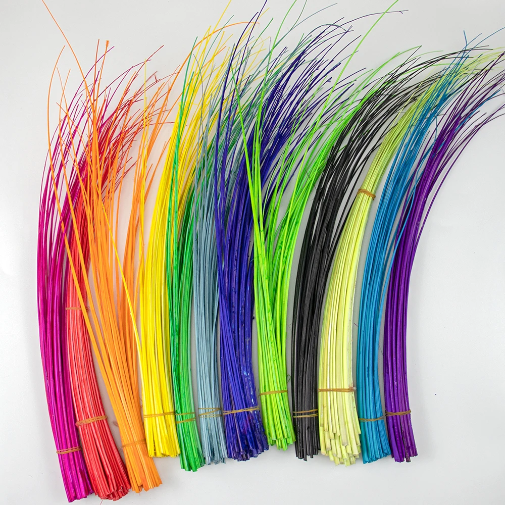 50pcs/Lot Colored Ostrich Feather Hard Rods 45-50cm for Headwear Hat Accessories Ostrich Plumes Spines Diy Millinery