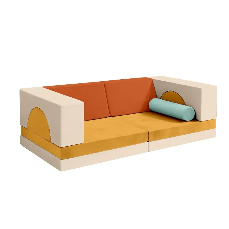 Nine-piece sofa multi-functional simple software compressible combination sofa table