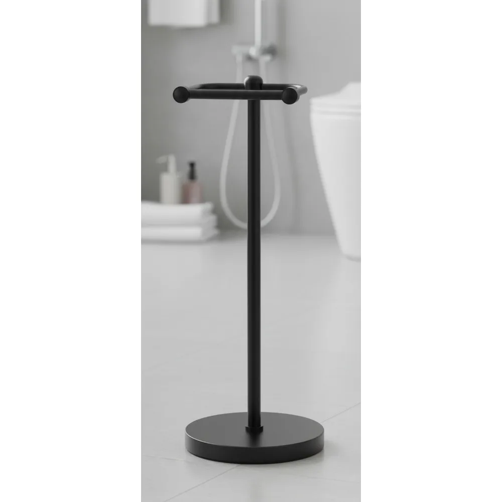 

Modern Freestanding Toilet Paper Holder Stand, Stainless Steel Tissue Rack with Heavy Base, Rust-Proof for Bathroom