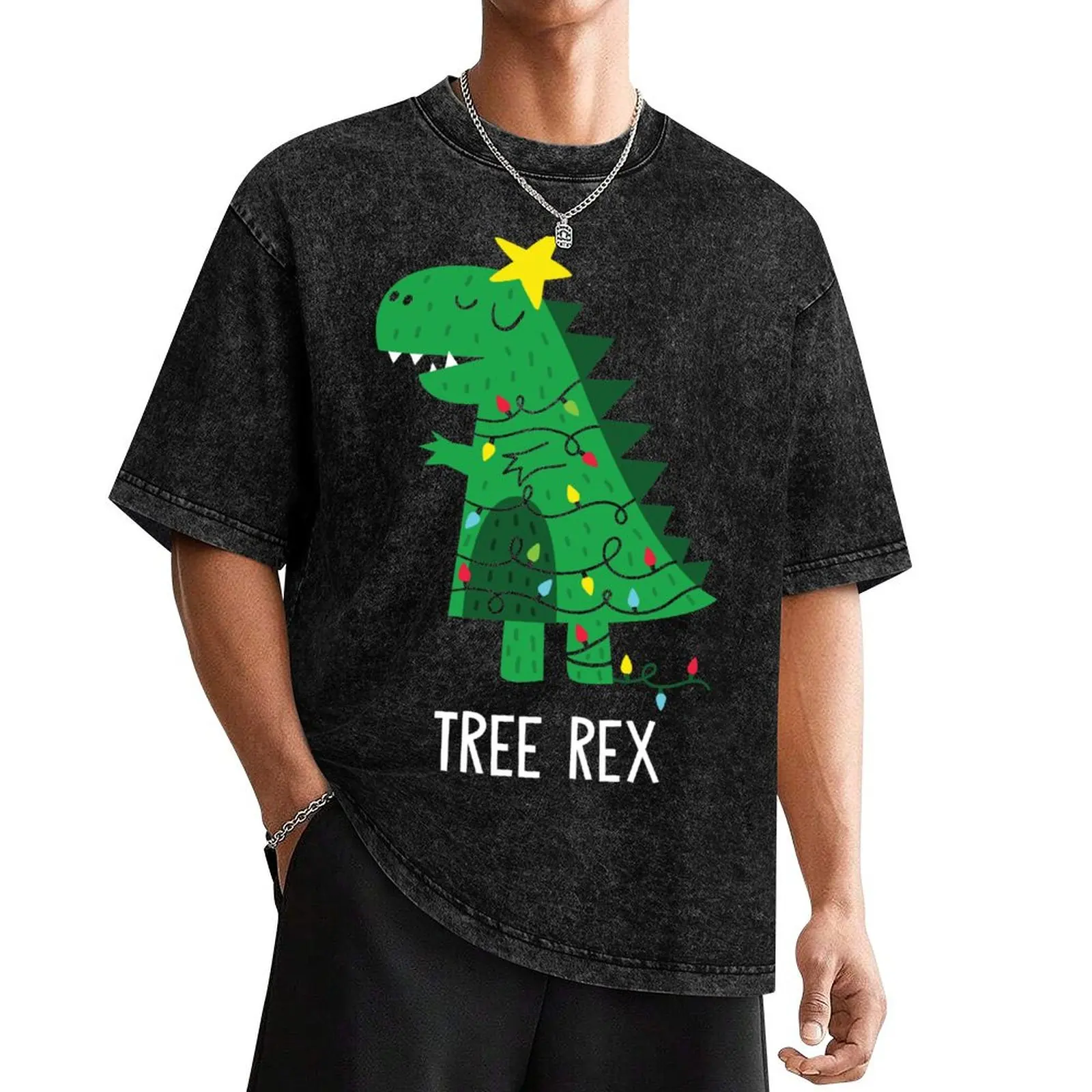 Tree Rex Funny Dinosaur Christmas Tree T Rex T-Shirt anime shirt graphic t shirts mens fashion