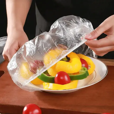 100Pcs Food Covers For Refrigerator Fresh-keeping Disposable Kitchen Plate Dustproof Cover Reusable Elastic Food Bowl Lid New
