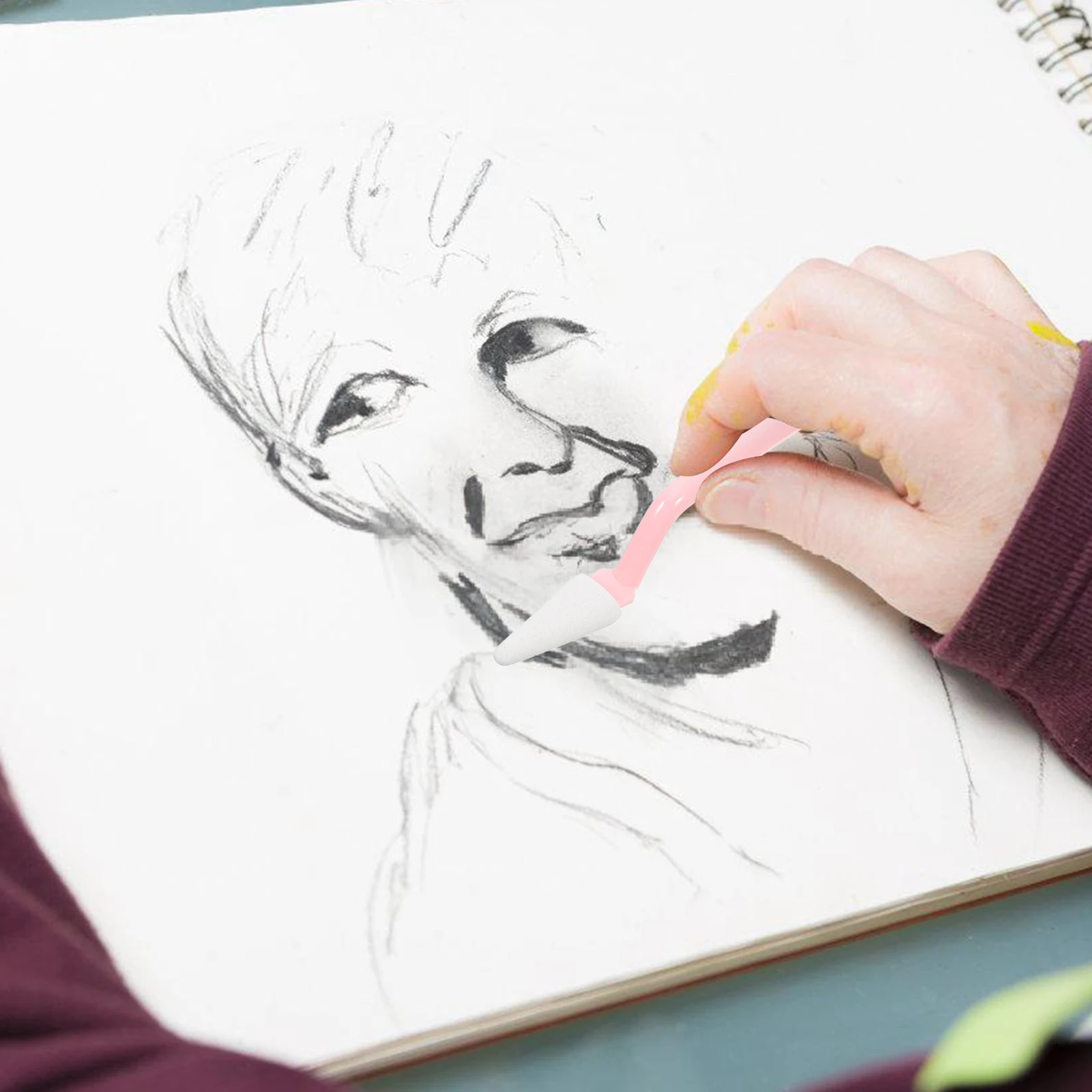 20 قطعة مجموعة أدوات ممحاة الرسم الفن مزج الإسفنج القلم للرسم تسليط الضوء على تفصيل مسح استبدال رؤساء لوازم الفنان #4