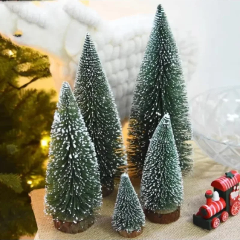 Mini Christmas Tree Artificial Tabletop Decorations Cedar Desktop Display New Year Xmas Party Romantic Gift Atmosphere Ornaments