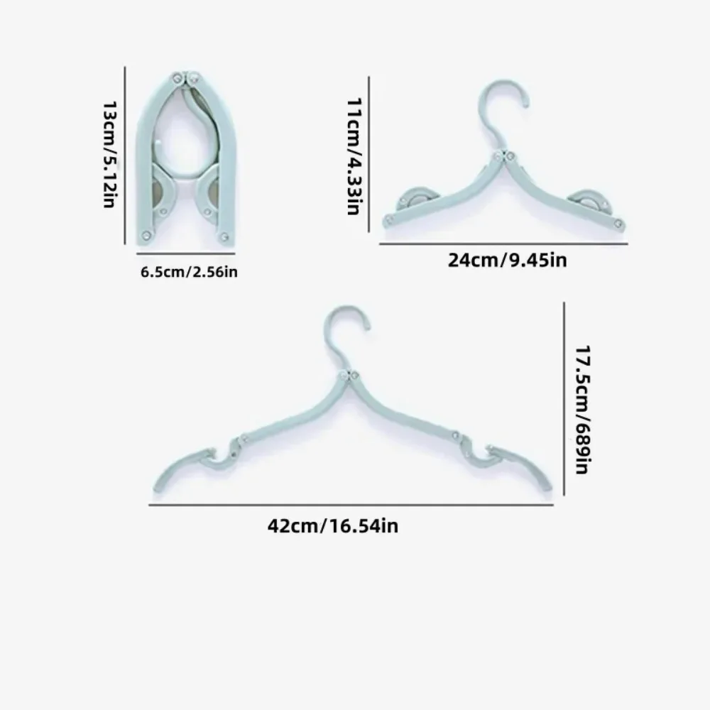 5pcs Foldableable Portable Clothes Hanger Travel Portable Clothes Hanging Rack Multi-functional Storage Home Business Trip