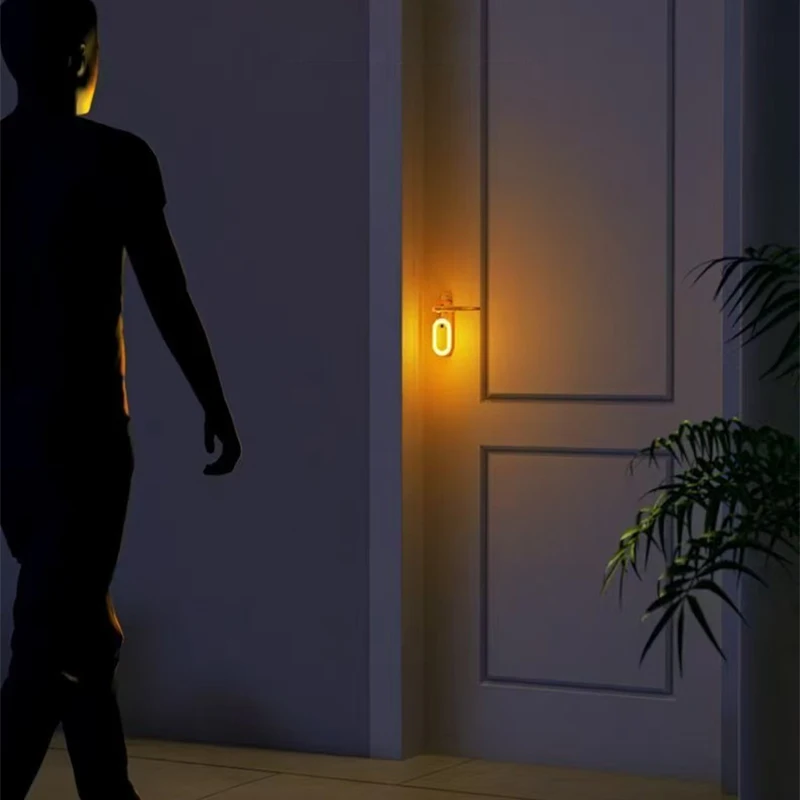 Creative Message Human Body Sensor Lamp Atmosphere Lamp Household Corridor Sensor Night Light Hook Door Handle Sensor Lamp