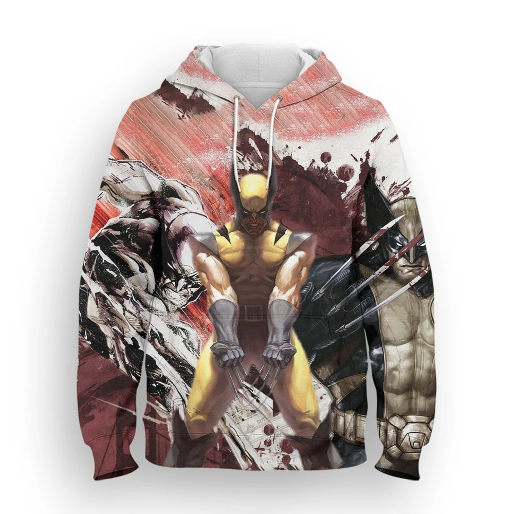 Miniso Wolverine felpe Cartoon Anime 3D Print uomo donna moda felpe oversize felpa con cappuccio bambini pullover tute