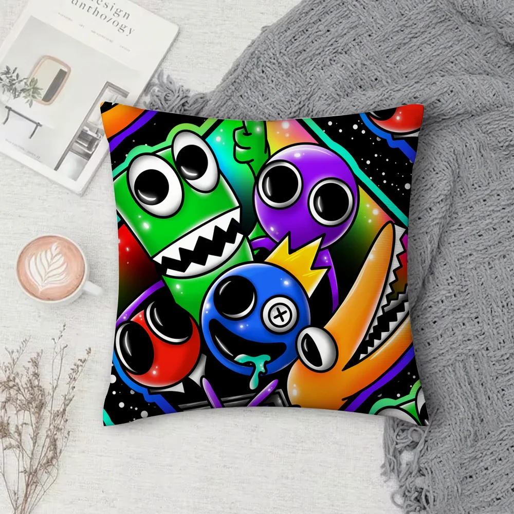 

Наволочка Game R-Rainbow F-Friend, квадратная, с двусторонней печатью, из короткого плюша, для диванной подушки