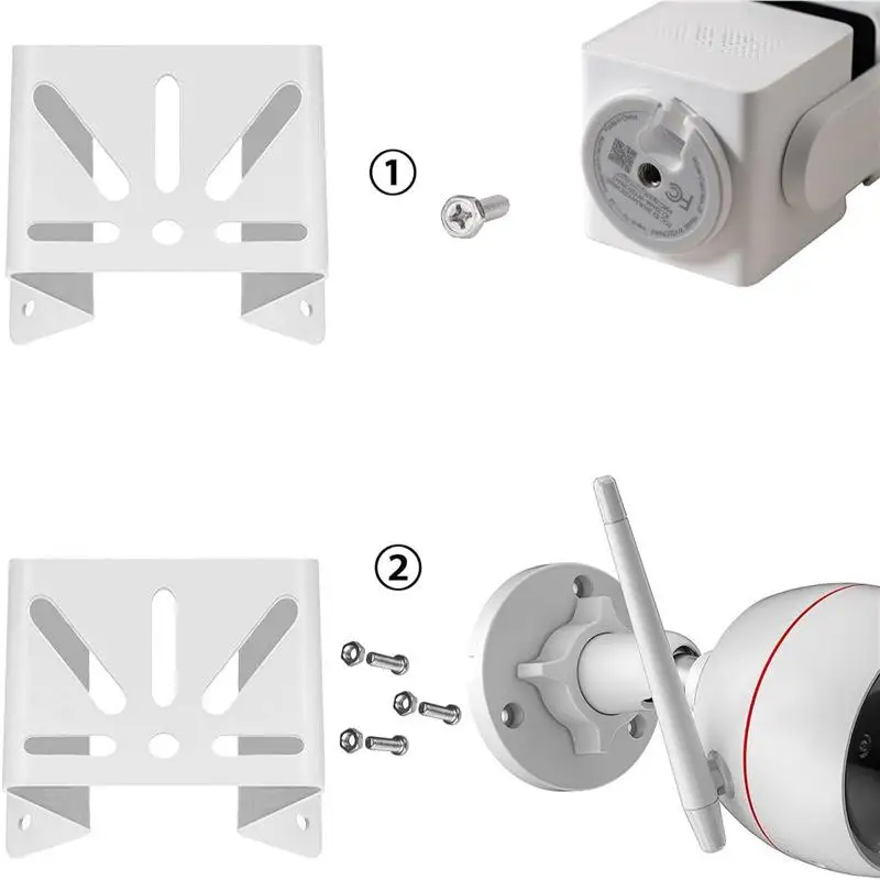 (.) 1 Set Metal Wide Angle Adapter Wall Corner Bracket Monitoring Area Up To 270° Mount Metal Bracket For Eufy CCTV Security Cam