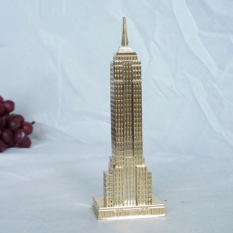 Simulated Metal Empire State Building New York USA Landmark Ancient Building Tourist Souvenir Home Decor Furnishing Article Gift