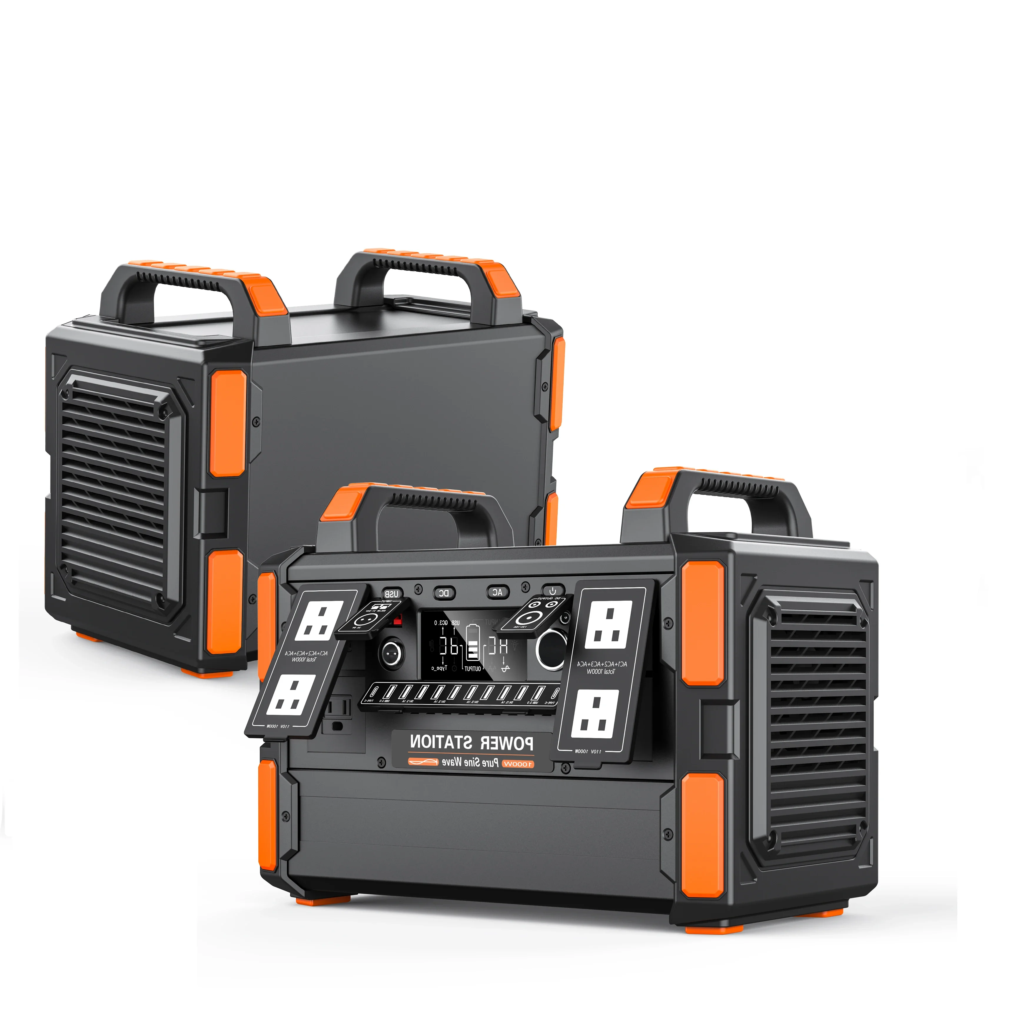 

110 В-240 В 1000 Вт-2000 Втч Jackery Генератор для кемпинга Ac Out DC 12 В Qc Usb-порты для Cpap Camp Travel Портативная солнечная электростанция
