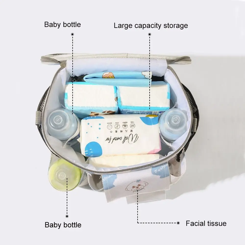 

Multifunction Baby Pram Organizer Large-capacity Oxford Cloth Baby Stroller Hanging Bag Waterproof Diaper Bottle Storage