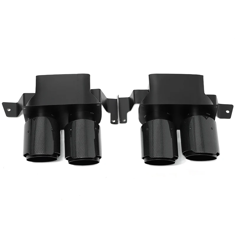 

Carbon Fiber 4-Pipe Exhaust Tail Pipe, Compatible with Mercedes-Benz S-Class/GLE/GLS W223 S400L/S450L, Barbos