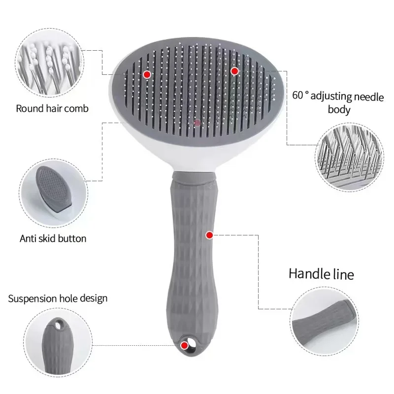 One-click hair removal pet comb styling hair removal cat comb automatic hair removal beauty dog comb brush