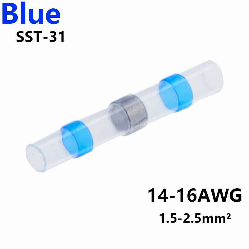 5/10/20/30/50pcs Solder Seal Wire Connectors 3:1 Heat Shrink Insulated Electrical Wire Terminals Butt Splice Waterproof image 5