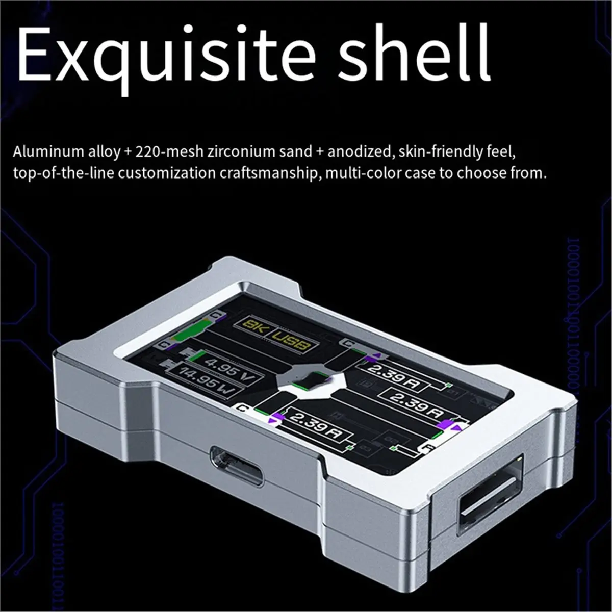 【a42f】hmlab-zneo-gaming-usb-hub-2-to-3-port-8khz-with-screen-trendy-for-gaming-ambience-desk-setup-with-2x-c-to-c-rgb-cable-a