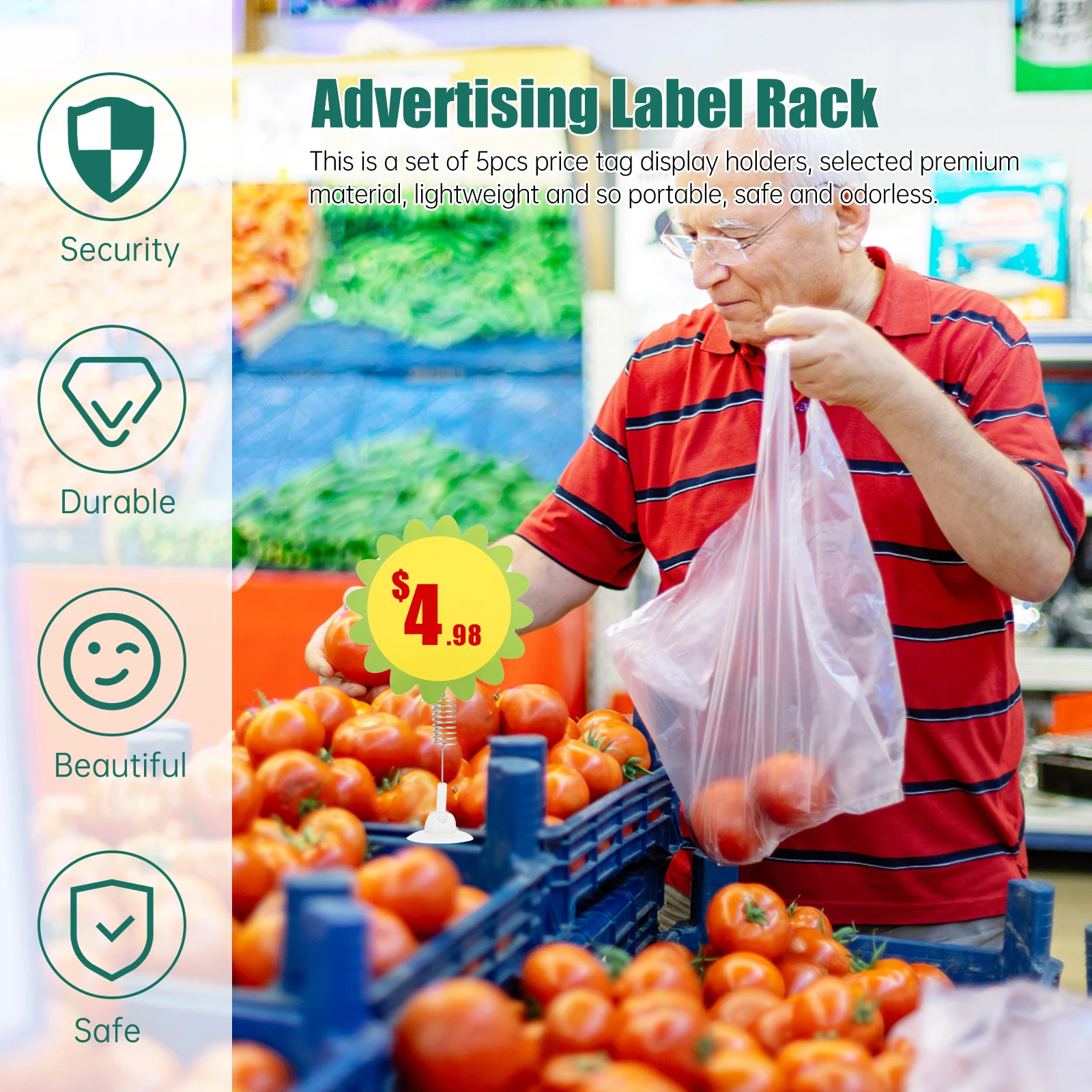

100 Pcs Promotional Display Tags Price Sale for Retail Sticker Sign Paper Stickers