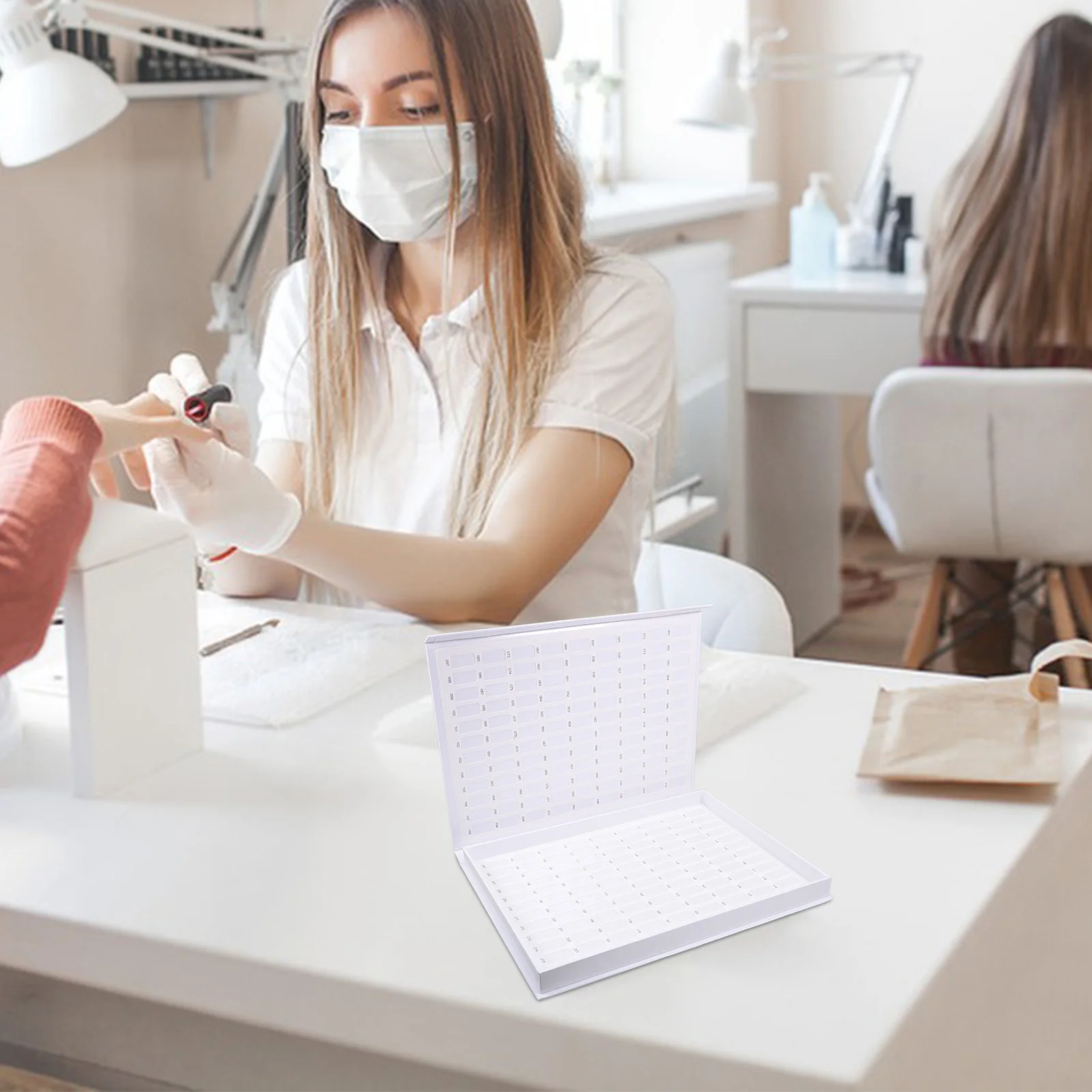 Tabellone per nail art Pratico libro per display a colori per unghie Materiale stabile Facile da trasportare Vetrina per unghie ovunque Strumento per manicure