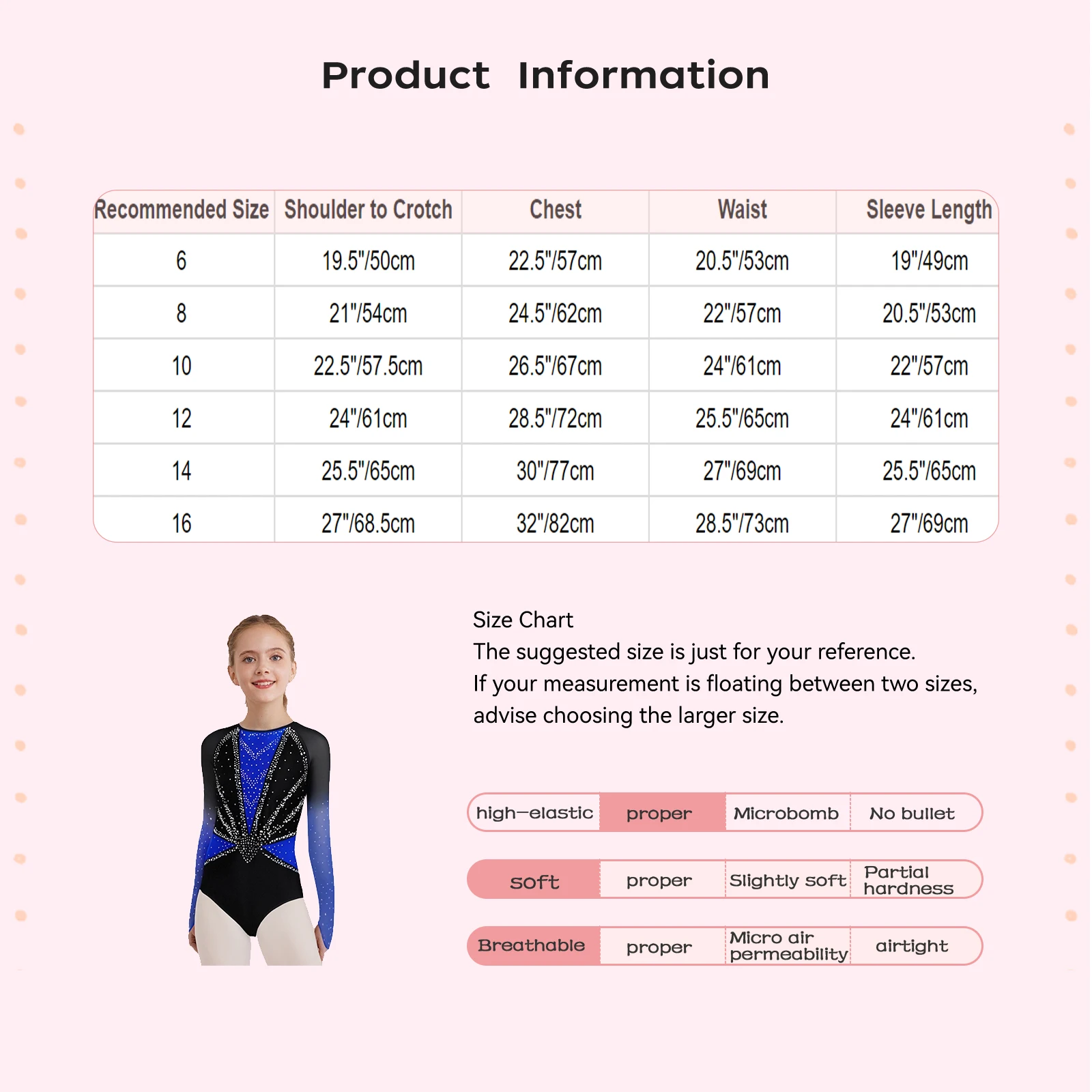 Kids Girls Rhythmic Gymnastics Leotard Bodysuit Rhinestones Figure Skating Rumba Latin Dance Cha-Cha Leotard Performance Costume