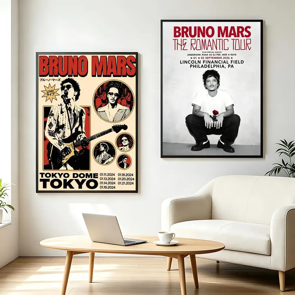 music Bruno Mars Poster  Poster HD Printing Fresh and Nordic Home Decor Wall Art for the Living Rooms Hallways Gift Giving