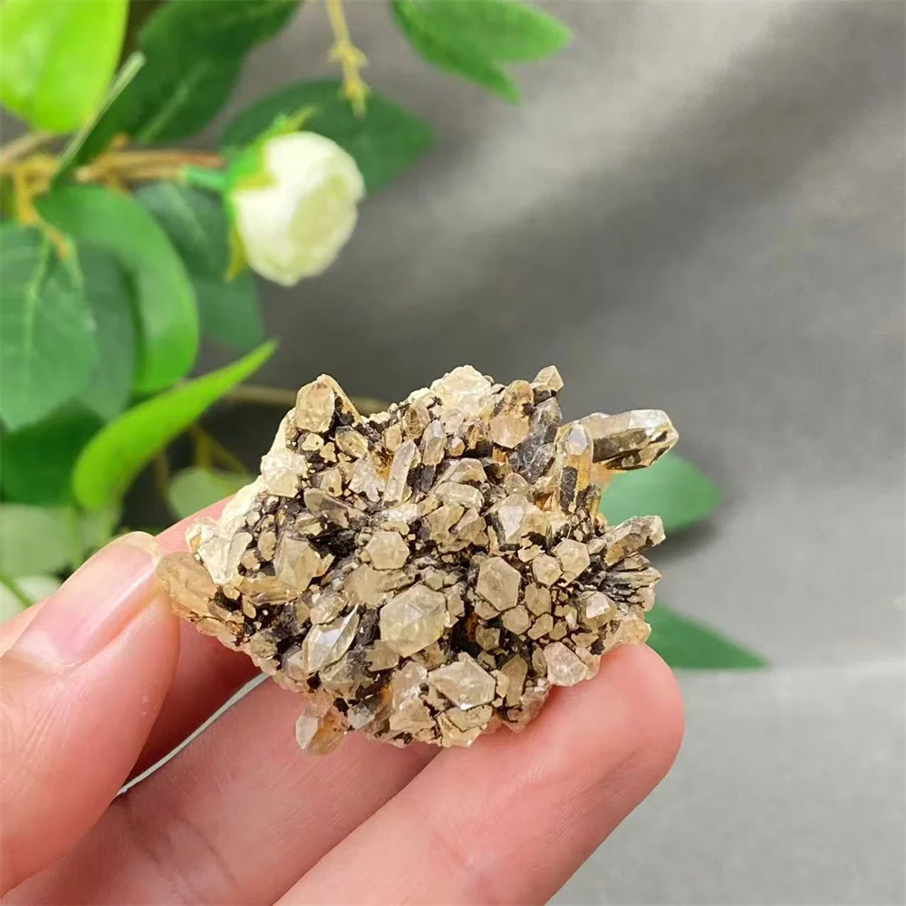 Natural White Crystal Cluster Ore Specimens Pure Shiny Group Minerals Home Decor Ornaments Holiday Gift