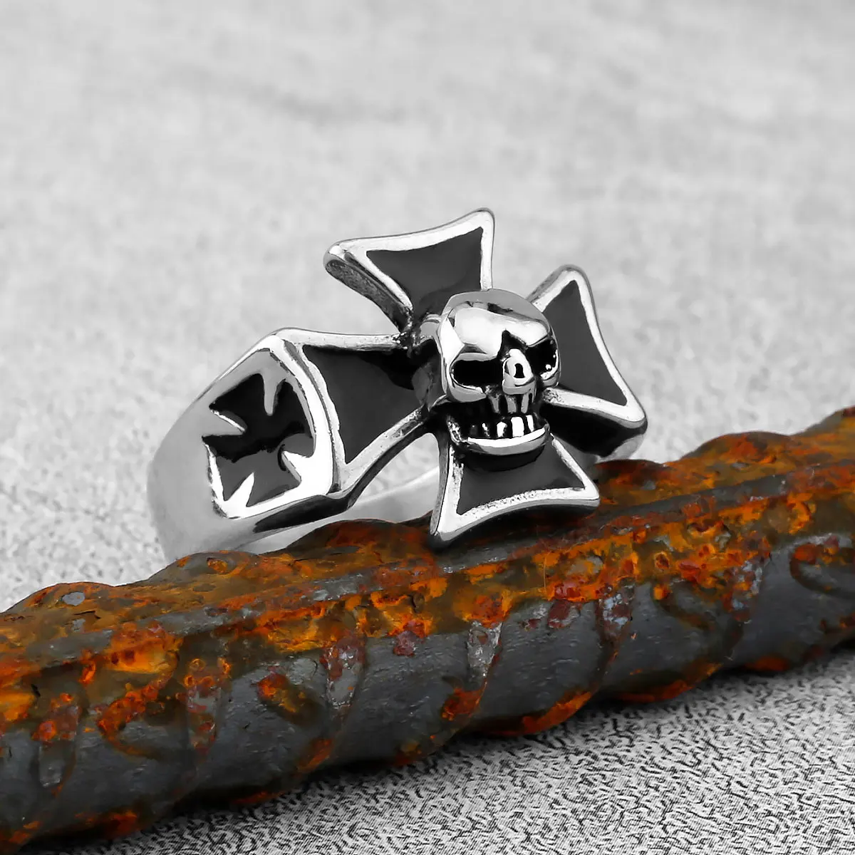 Odin Vintage Viking Skull Cross Ring Nordic Men's Fashion Amulet Teen Jewelry Ring High-quality Personality Party Dedicated