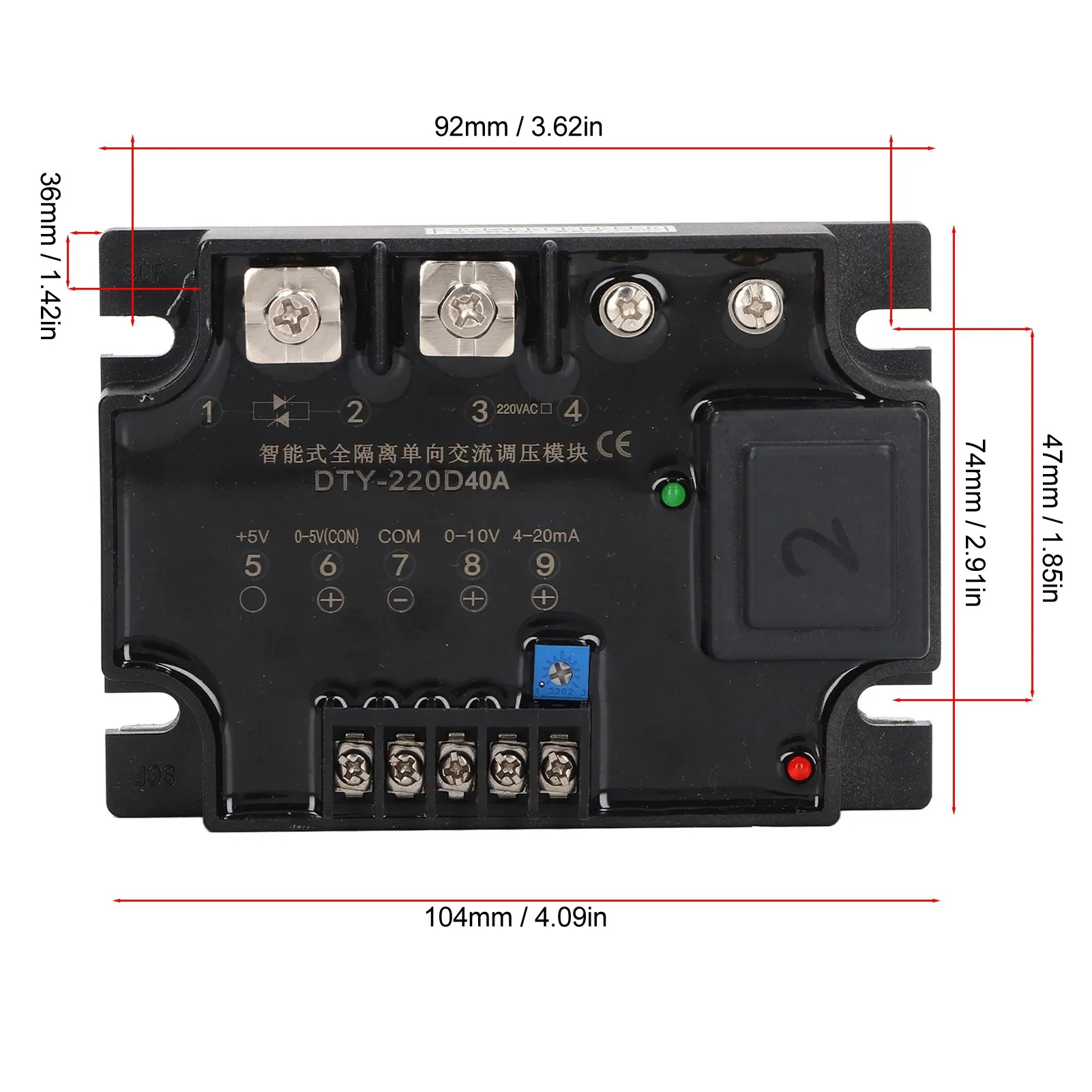 Single Phase Full Isolation Voltage Regulator Resistance Regulating Module Multi Signal Input Control AC220V