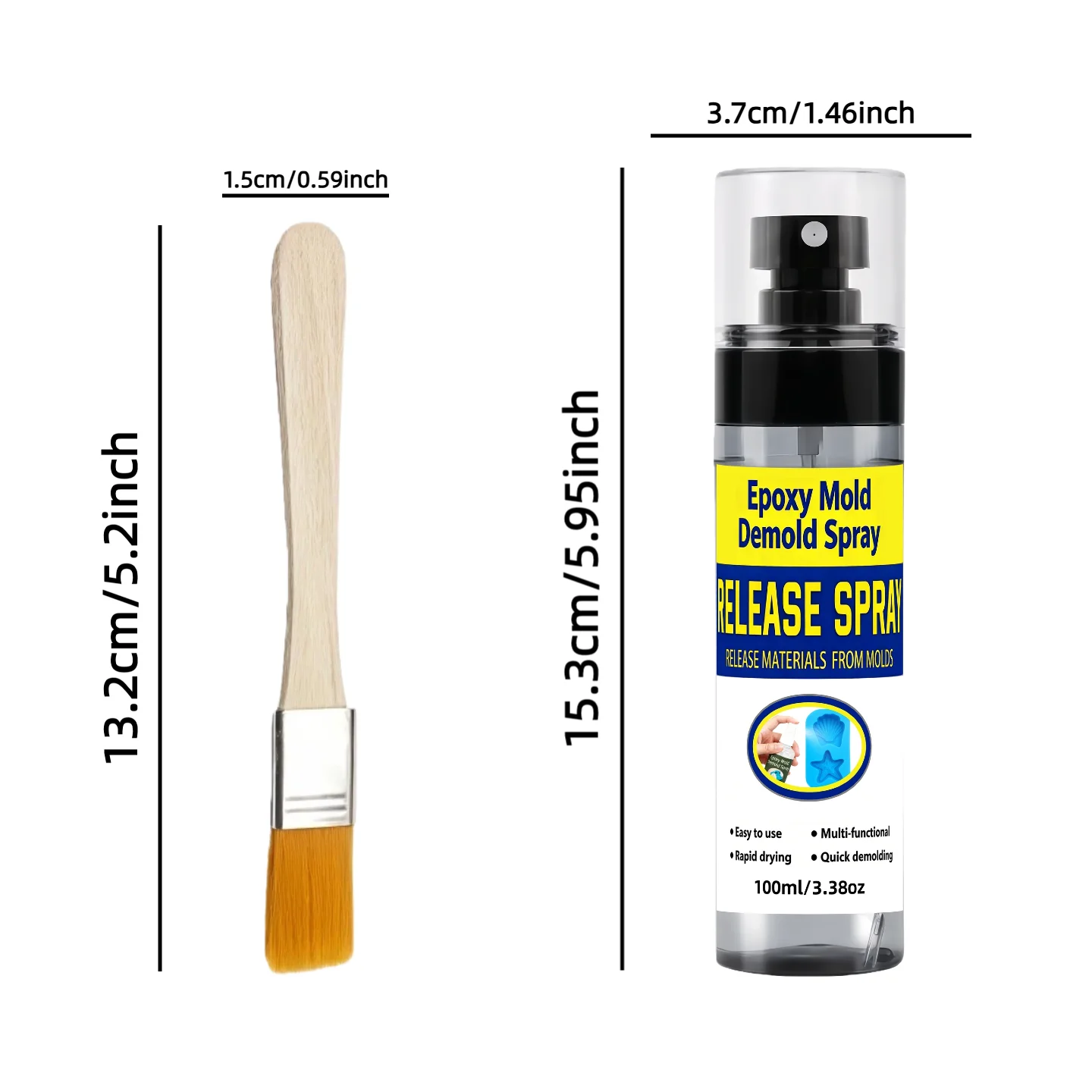 Mold Release Spray for Candle Making and Epoxy Resin, Non-Stick Professional Mold Release Agent, Promotes Mold Longevity