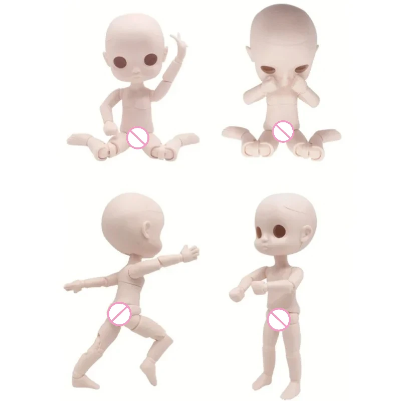 New Ob11 Doll Toy Multi Joint Movable Body 1/12 Accessories No Makeup Head Girls Dress Up Toys
